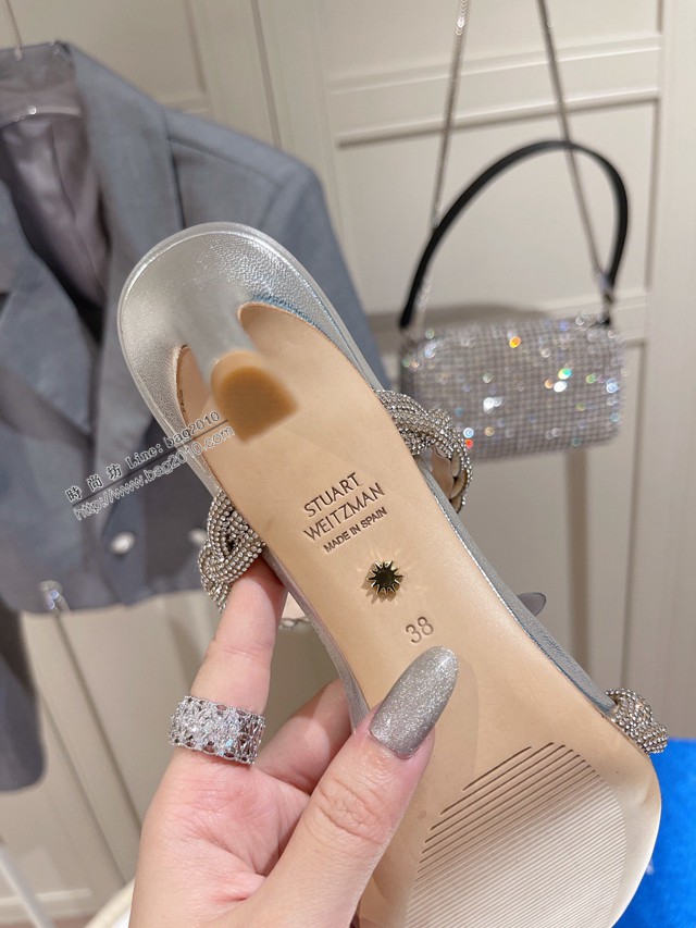 STUART WEITZMAN的經典款高跟涼鞋 2022最新鑽條編織涼鞋 dx3066